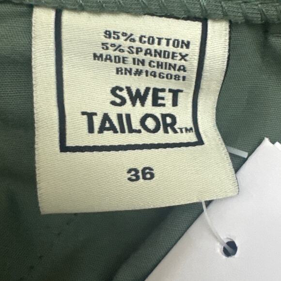 Swet Tailor Everyday Chino Shorts Stretch Jersey Comfort Performance Size 36 NWT - Picture 9 of 10